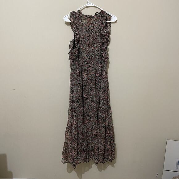 BB Dakota Women’s Size L Floral Chiffon Ditsy Midi Maxi Dress Romantic Boho - Picture 6 of 7